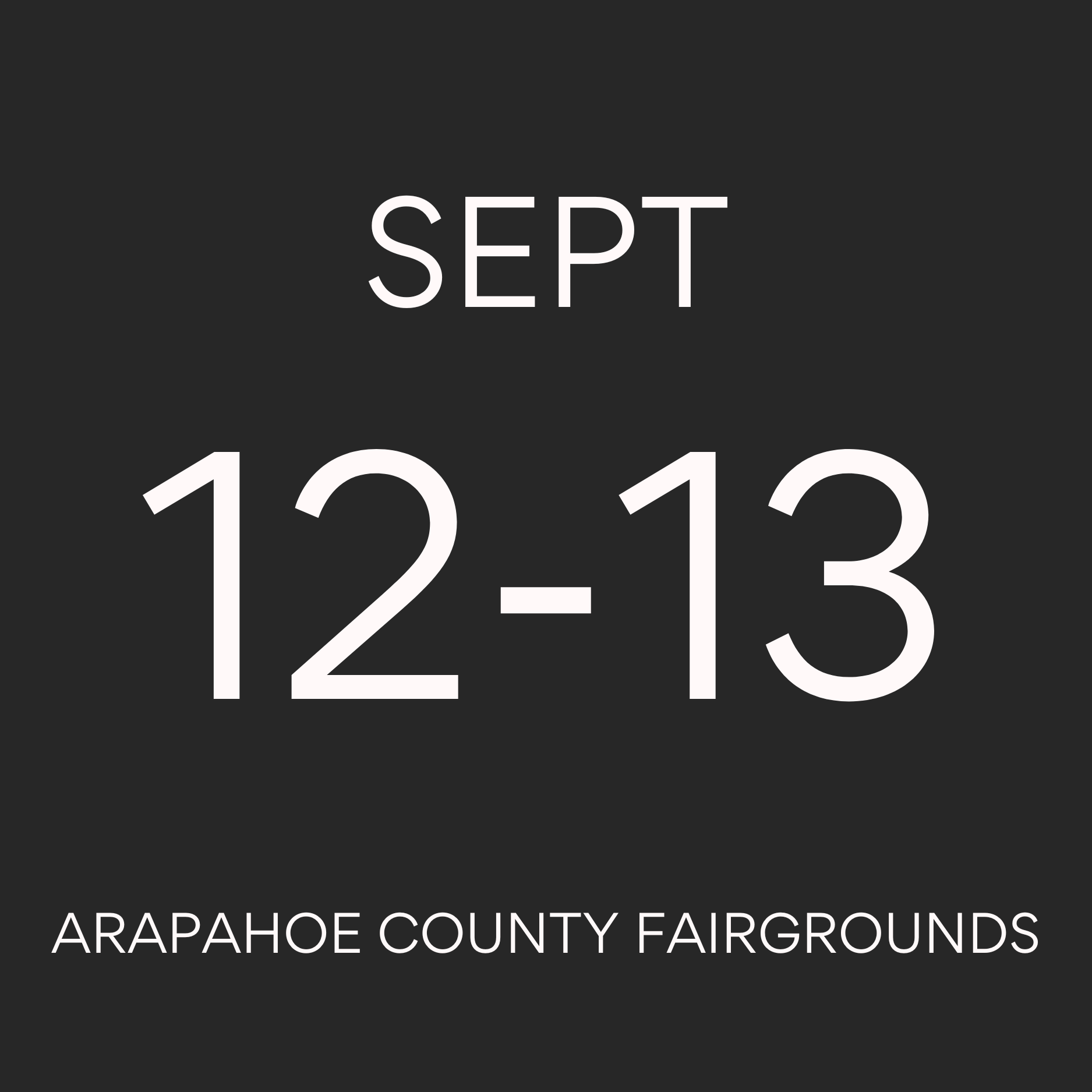 Aurora, Colorado gun show September 12-13
